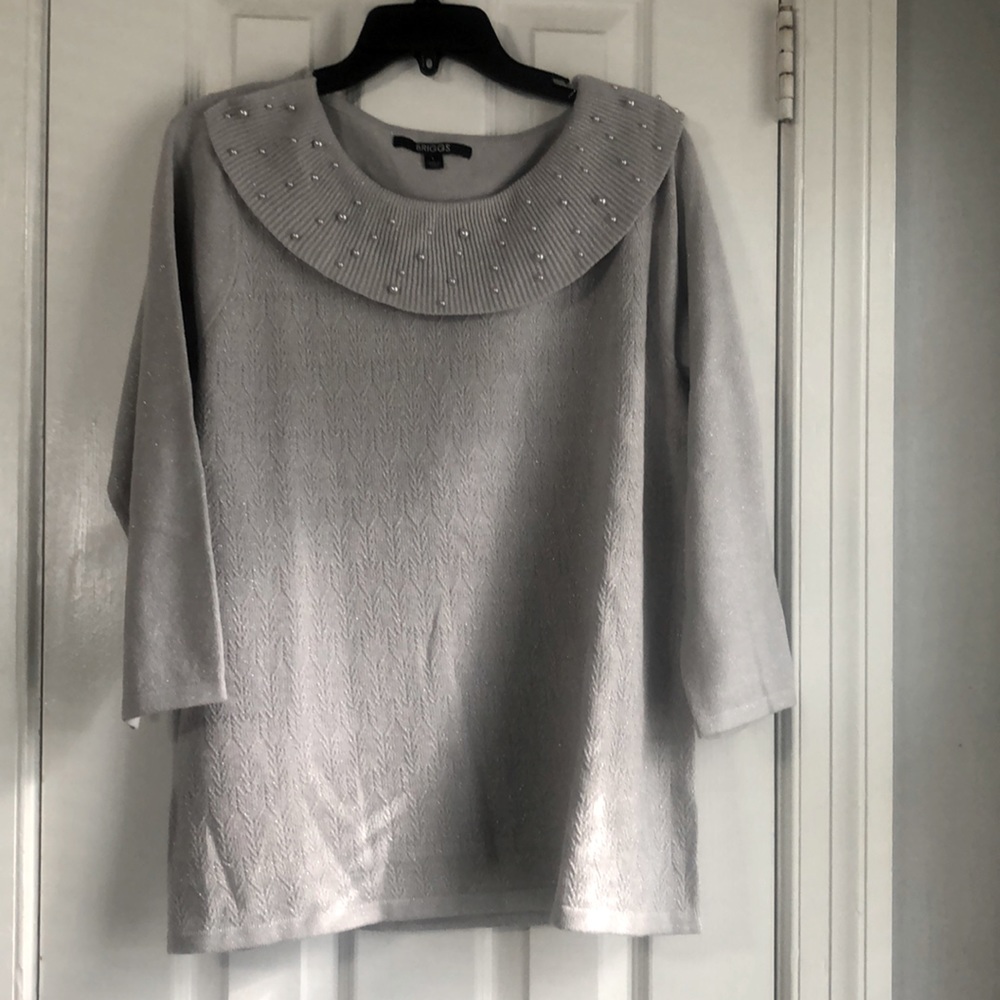 Briggs sparkly grey sweater